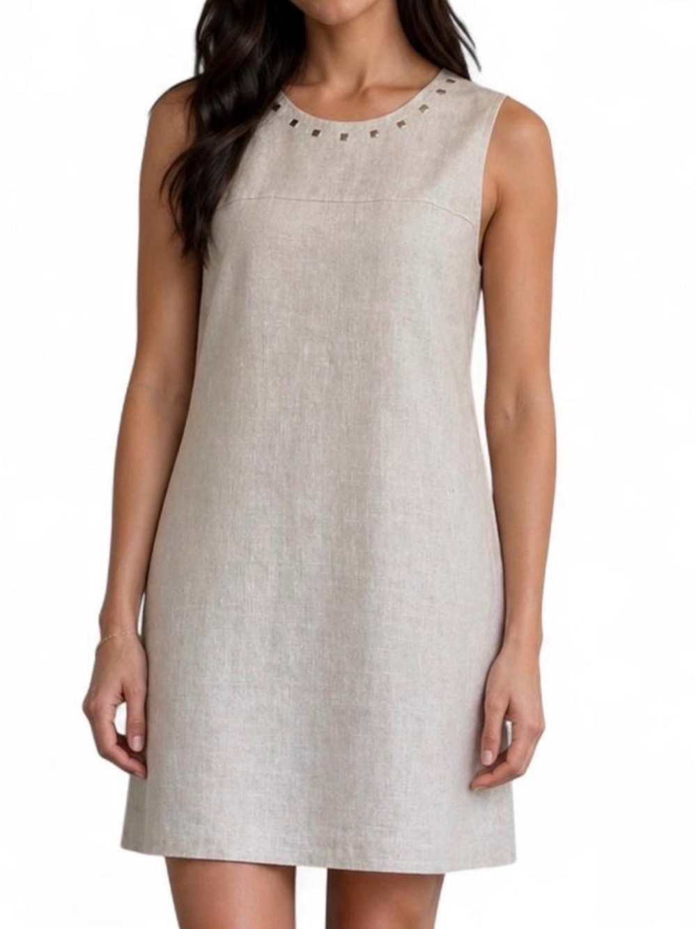 Cynthia Rowley Linen/Cotton Shimmer
Studded dress Medium NWT